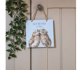 Wrendale Designs - Birds of a Feather Owl Wooden Plaque