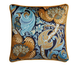 Laurence Llewelyn-Bowen - Down the Dilly -  Cushion Cover - 43 x 43cm in Ochre/Blue