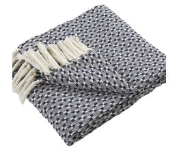 Appletree Loft - Bexley - 100% Recycled Cotton Rich Mixed Fibres Throw - 130 x 180cm in Navy