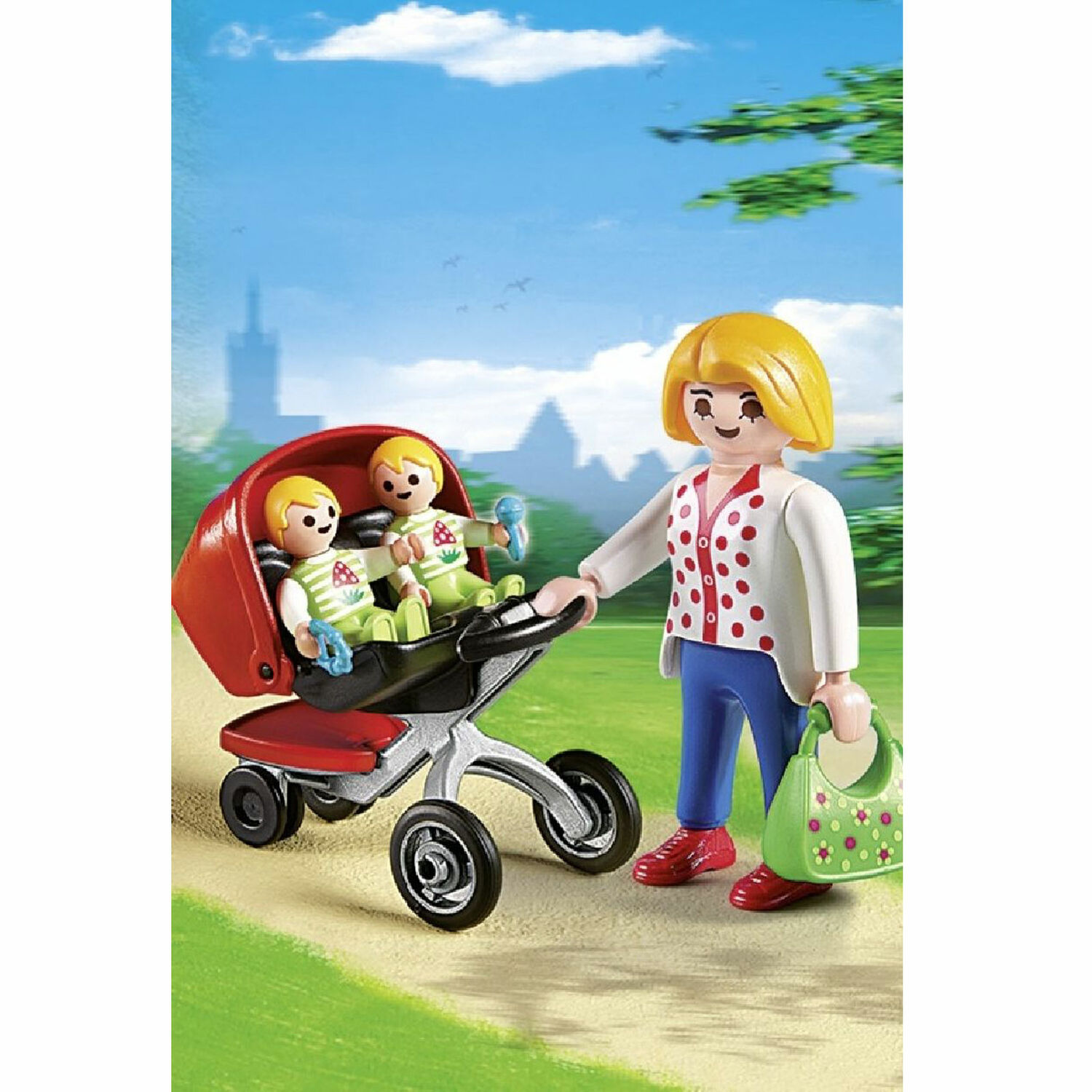 5573 City Life Mother With Twin Stroller The Mother With Twin Stroller Last Ite 