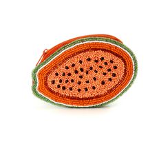Peace Of Mind - Beaded Purse Papaya