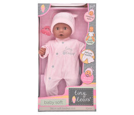 John Adams 15" Tiny Tears Baby Soft Doll (Pink Outfit)