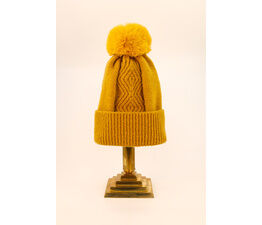 Powder - Ingrid Pompom Hat in Mustard