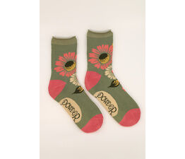 Powder - Vintage Flora Ankle Socks - Sage