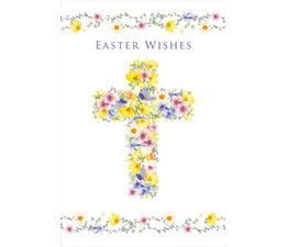 Easter Card - Floral Cross