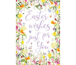 Easter Card - Wild Flower Text