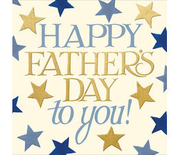 Father's Day Card - Happy Father's Day Text with Stars