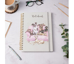 Wrendale Designs - A4 Dogs Notebook - Movie Night Grey