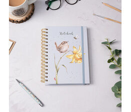Wrendale Designs - A5 Wren Notebook - The Birds and The Bees Blue