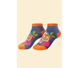 Powder - Floral Tiger Trainer Socks - Indigo