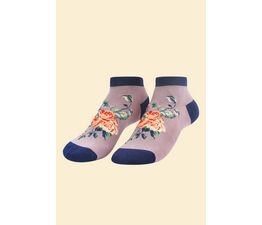 Powder - Floral Vines Trainer Socks - Lavender
