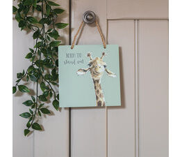 Wrendale Designs - Born to Stand Out Giraffe Wooden Plaque