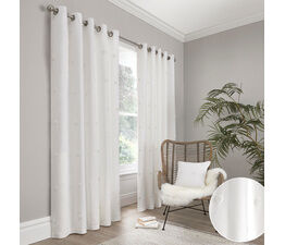 Appletree Boutique - Zara - 100% Cotton Pair of Eyelet Curtains - White