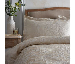 Appletree Heritage - Elysia - Jacquard Oxford Edge Pillowcase (Single) - 50 x 75cm in Champagne