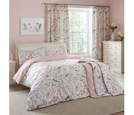 Dreams & Drapes Design - Caraway - Quilted Bedspread - 200cm X 230cm in Pink