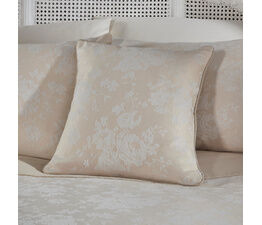 Dreams & Drapes Woven - Imelda - Jacquard Filled Cushion - 43 x 43cm in Ivory