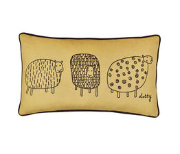 Fusion - Dotty Sheep -  Cushion Cover - 28 x 48cm in Ochre
