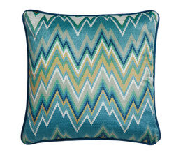 Laurence Llewelyn-Bowen - Pants on Fire -  Filled Cushion - 43 x 43cm in Teal/Green