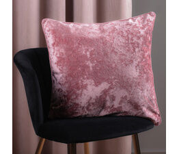 Soiree - Crushed Velvet - SPE-FEA Filled Cushion - 55 x 55cm in Blush