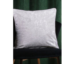 Soiree - Crushed Velvet - SPE-FEA Filled Cushion - 43 x 43cm in White