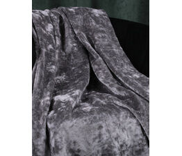 Soiree - Crushed Velvet - SPE-FEA Throw - 130 x 180cm in Grey