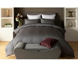 Hotel Suite 540 Count Satin Stripe Duvet Cover Set
