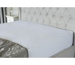 Hotel Suite 540 Count Satin Stripe 38cm Fitted Sheet