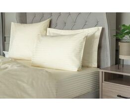 Hotel Suite 540 Count Satin Stripe 38cm Fitted Sheet