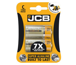 JCB - Super Alkaline C Batteries 2 Pack