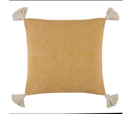 Appletree Loft - Kaidon - 100% Recycled Cotton Rich Mixed Fibres Cushion Cover - 43 x 43cm in Ochre