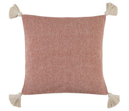 Appletree Loft - Kaidon - 100% Recycled Cotton Rich Mixed Fibres Filled Cushion - 43 x 43cm in Paprika