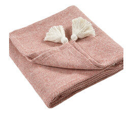 Appletree Loft - Kaidon - 100% Recycled Cotton Rich Mixed Fibres Bedspread - 130cm x 180cm in Paprika