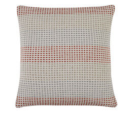 Appletree Loft - Reva - 100% Recycled Cotton Rich Mixed Fibres Filled Cushion - 43 x 43cm in Paprika