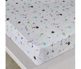 Bedlam - Game Glow - 28cm Fitted Bed Sheet - Single Bed Size in Grey