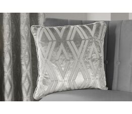 Curtina - Marco - Jacquard Filled Cushion - 43 x 43cm in Silver