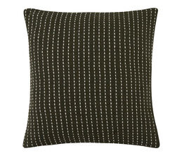 Drift Home - Quinn - 100% Recycled Cotton Rich Mixed Fibres Filled Cushion - 43 x 43cm in Moss