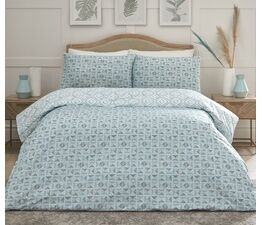 Dreams And Drapes Design - Aden - Easy Care Duvet Cover Set - Teal
