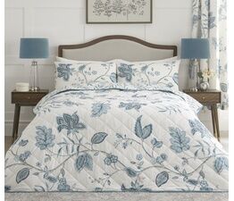 Dreams And Drapes Design - Samira - Quilted Bedspread - 200cm X 230cm in Teal