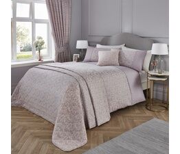 Dreams & Drapes Woven - Hawthorne - Quilted Bedspread - 220cm x 240cm in Lavender