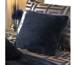 Soiree - Lucie - Faux Fur Cushion Cover - 43 x 43cm in Navy