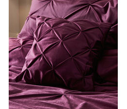 Soiree - Mira - Velvet Filled Cushion - 43 x 43cm in Damson