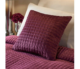 Soiree - Stella - Velvet Filled Cushion - 43 x 43cm in Damson