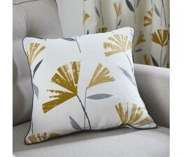 Fusion - Dacey - 100% Cotton Cushion Cover - 43 x 43cm in Ochre