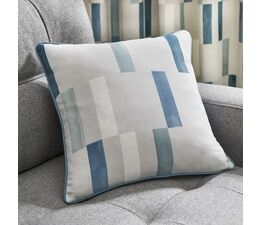 Fusion - Oakland - 100% Cotton Filled Cushion - 43 x 43cm in Teal