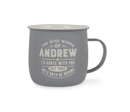 History & Heraldry Personalised Outdoor Mug - Andrew