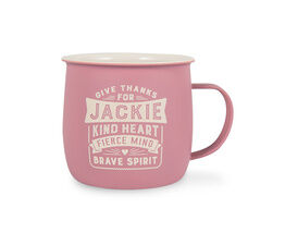 History & Heraldry Personalised Outdoor Mug - Jackie
