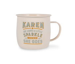 History & Heraldry Personalised Outdoor Mug - Karen