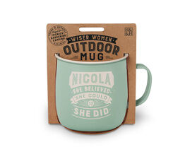 History & Heraldry Personalised Outdoor Mug - Nicola