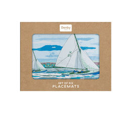 Denby Sailing Set of 6 Cork-Backed Placemats