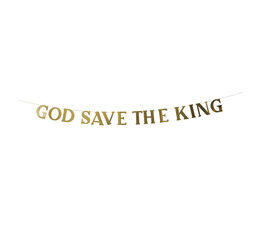God Save the King Gold Banner 2m